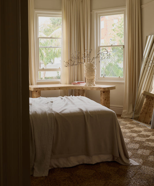 Couverture 100 % laine mérinos de Nouvelle-Zélande - Avoine