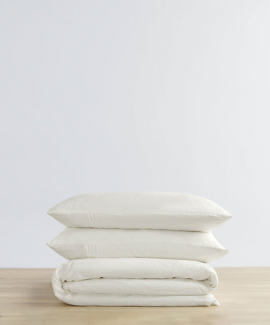 Parure de lit en lin - Ivoire