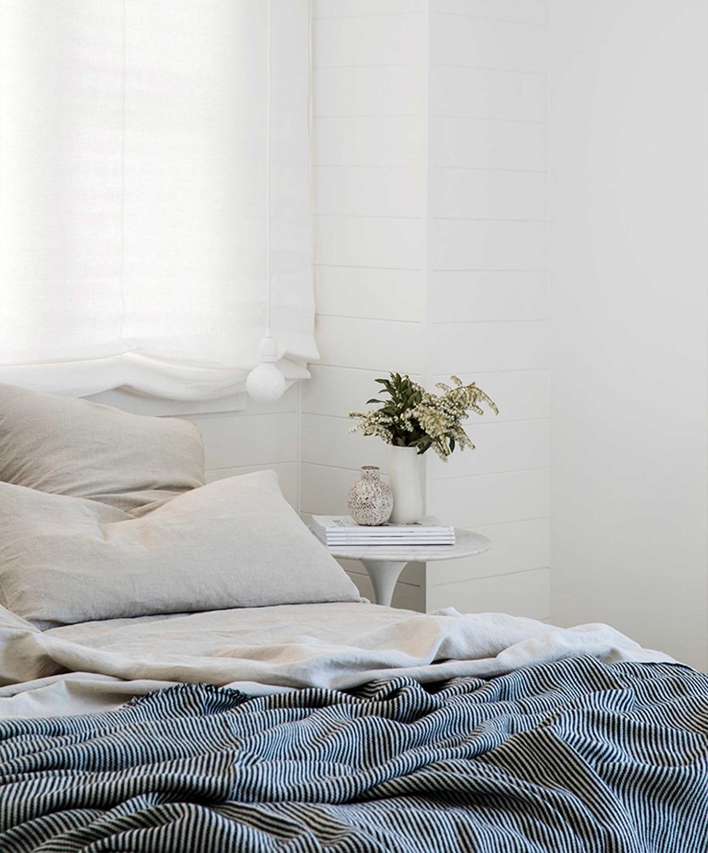 Parure de draps en lin avec taies d'oreiller - Gris fumé