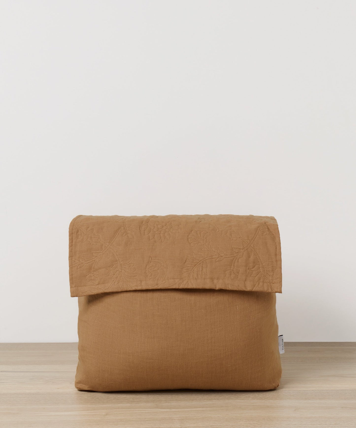 Couverture brodée Willow - Noix de muscade