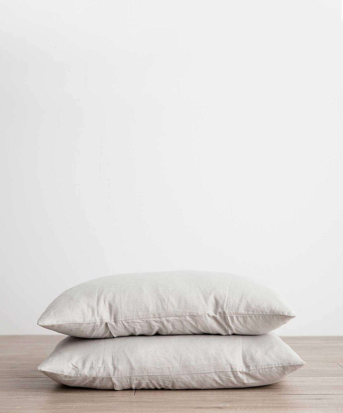 Lot de 2 taies d'oreiller en lin - Gris fumé