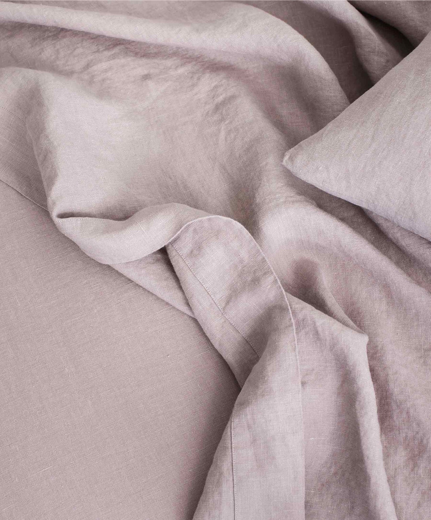 Drap plat en lin avec bordure - Crépuscule