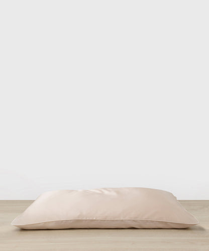 Taie d'oreiller réversible en lin et soie - Rose poudré