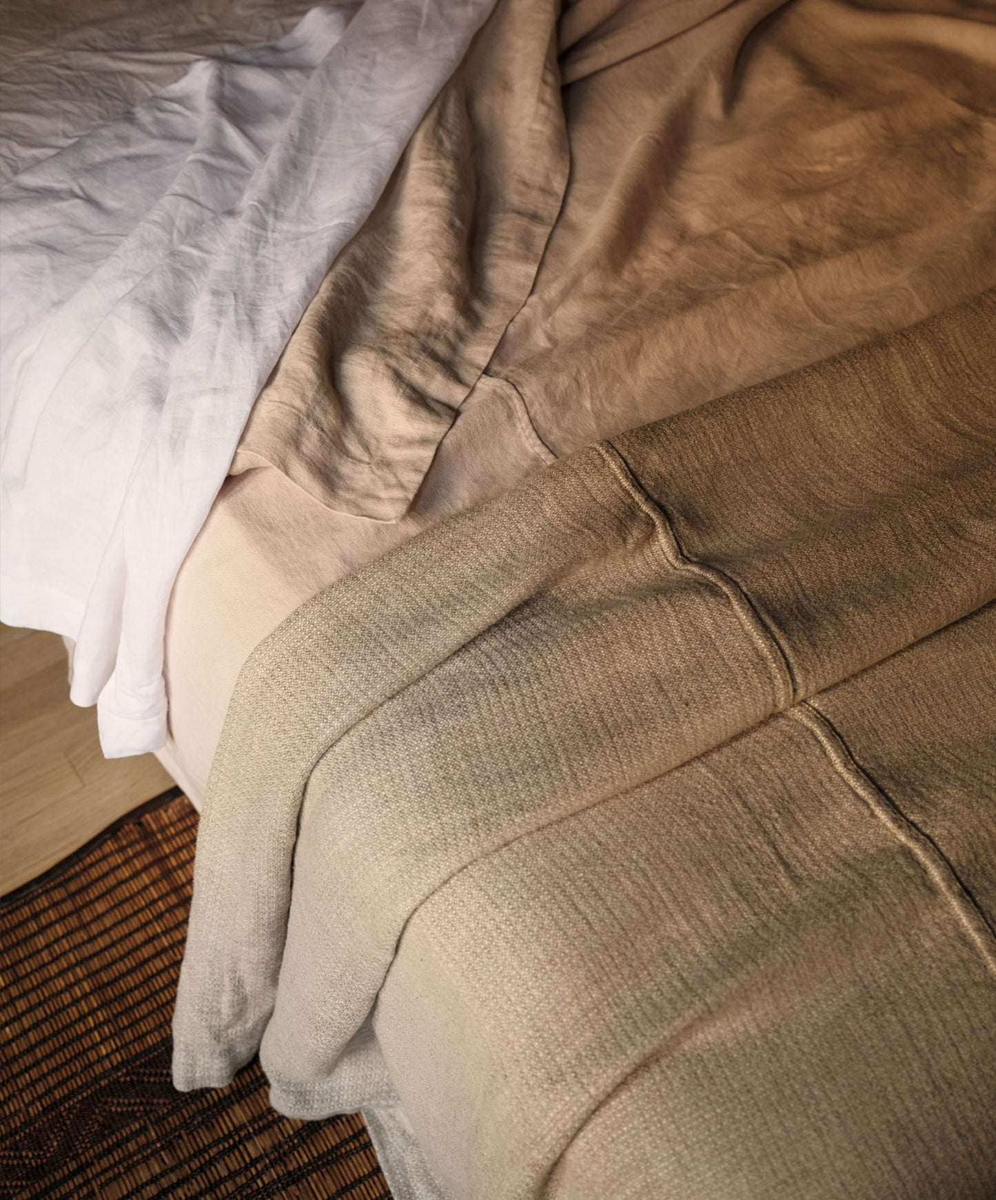 Couvre-lit en lin de chaume 