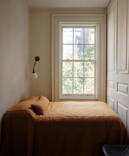 Couvre-lit en lin Repose - Curcuma 