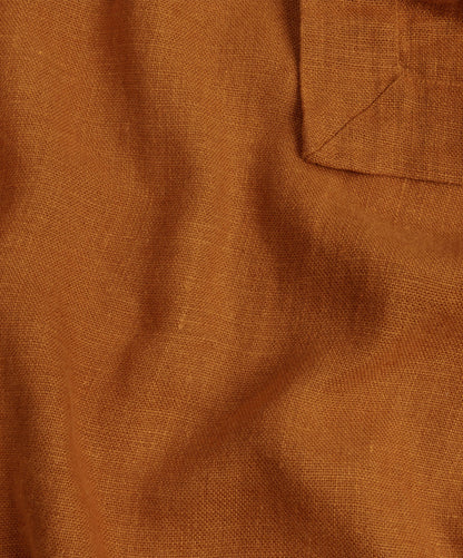 Couvre-lit en lin Repose - Curcuma 