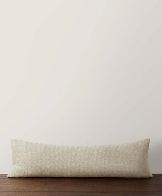 Coussin en lin couleur chaume 