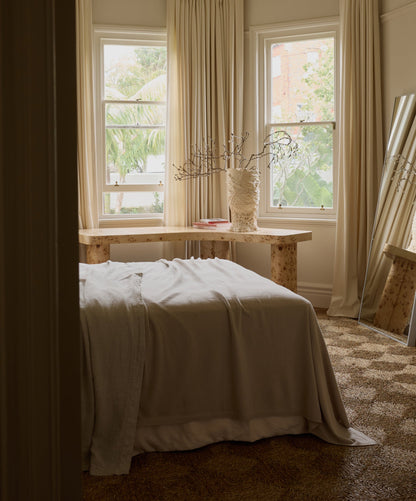 Couverture 100 % laine mérinos de Nouvelle-Zélande - Avoine