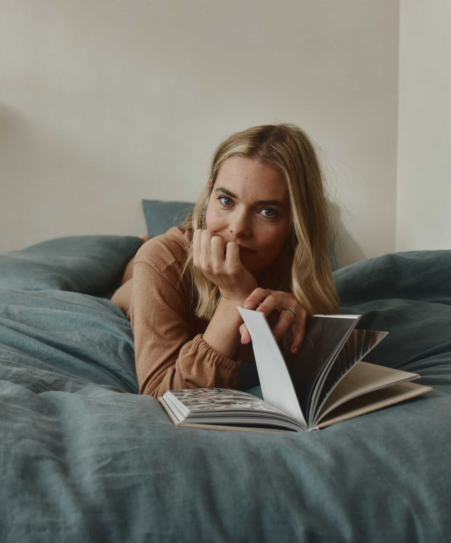 Housse de couette en lin - Pierre bleue