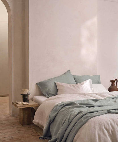 Housse de couette en lin - Blanche