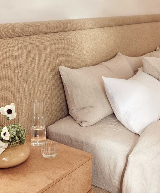 Drap-housse en lin naturel