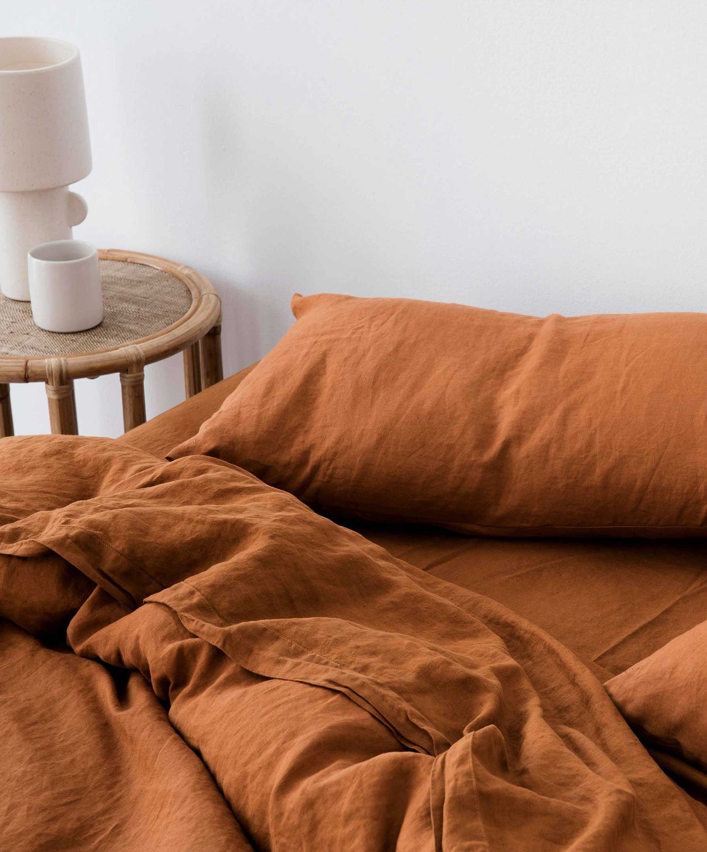 Ensemble de 2 taies d'oreiller en lin - Cèdre