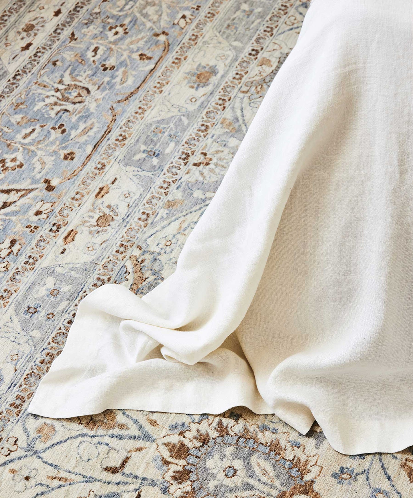 Couvre-lit en lin épais - Ivoire