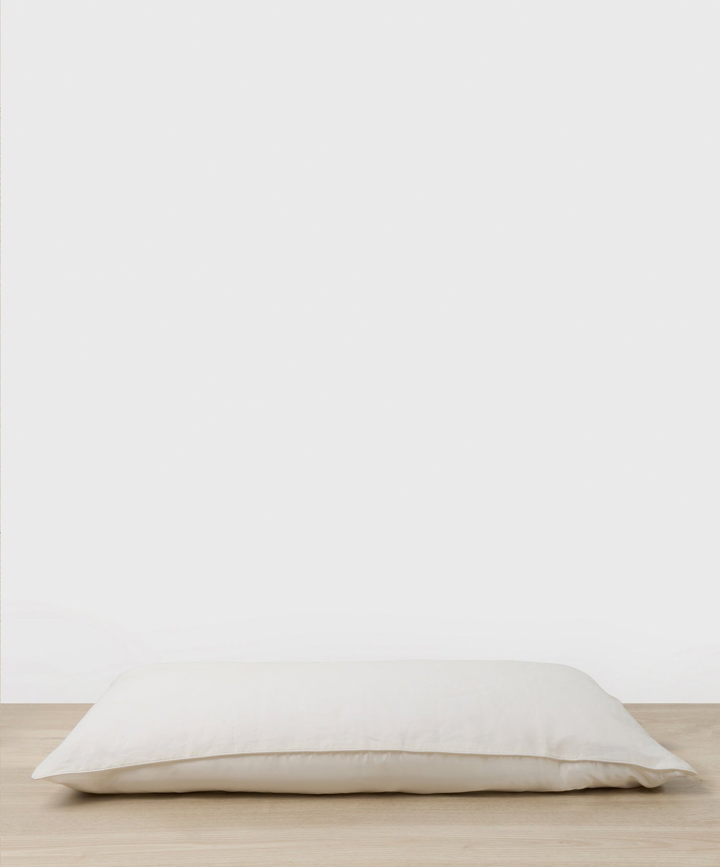 Taie d'oreiller réversible en lin et soie - Ivoire