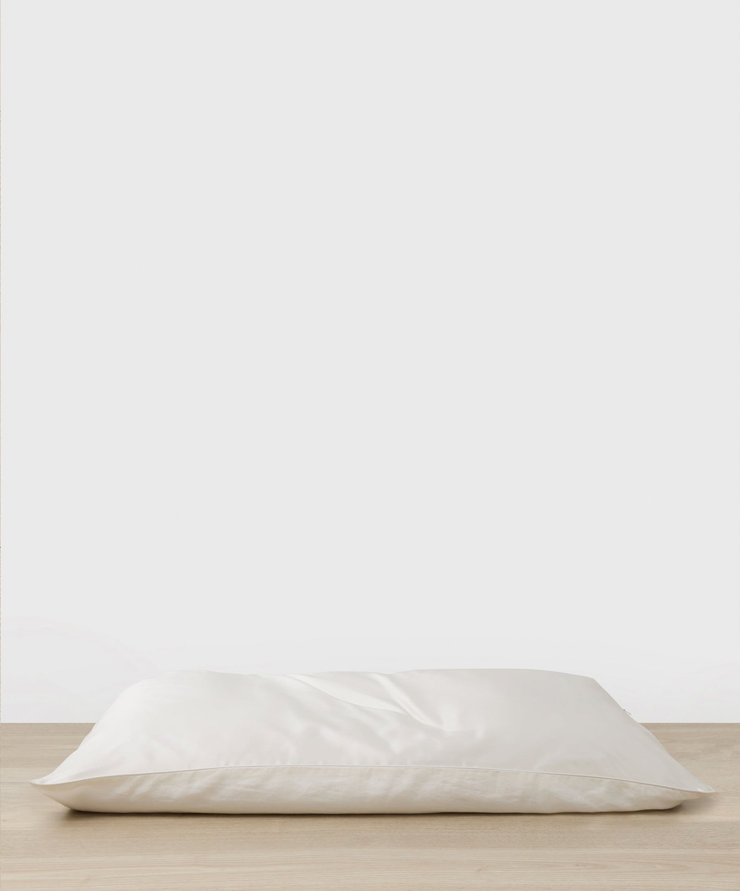 Taie d'oreiller réversible en lin et soie - Ivoire