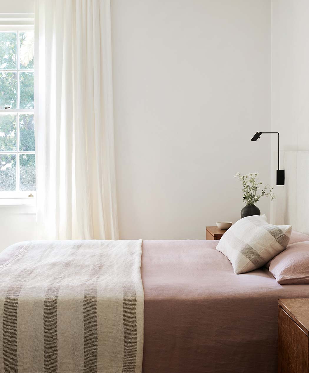 Housse de coussin lombaire à rayures Luna