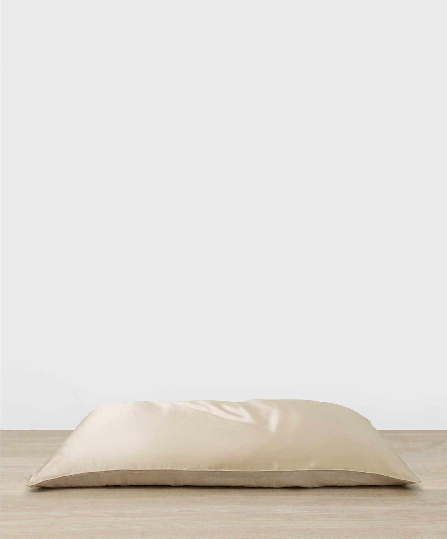 Taie d'oreiller réversible en lin et soie - Naturel