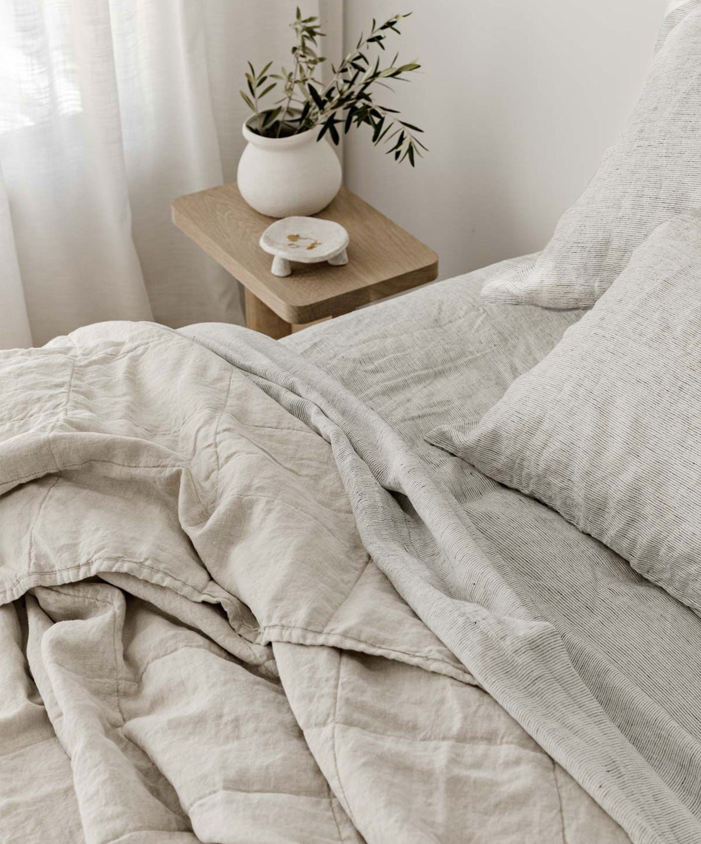 Couvre-lit matelassé - Naturel