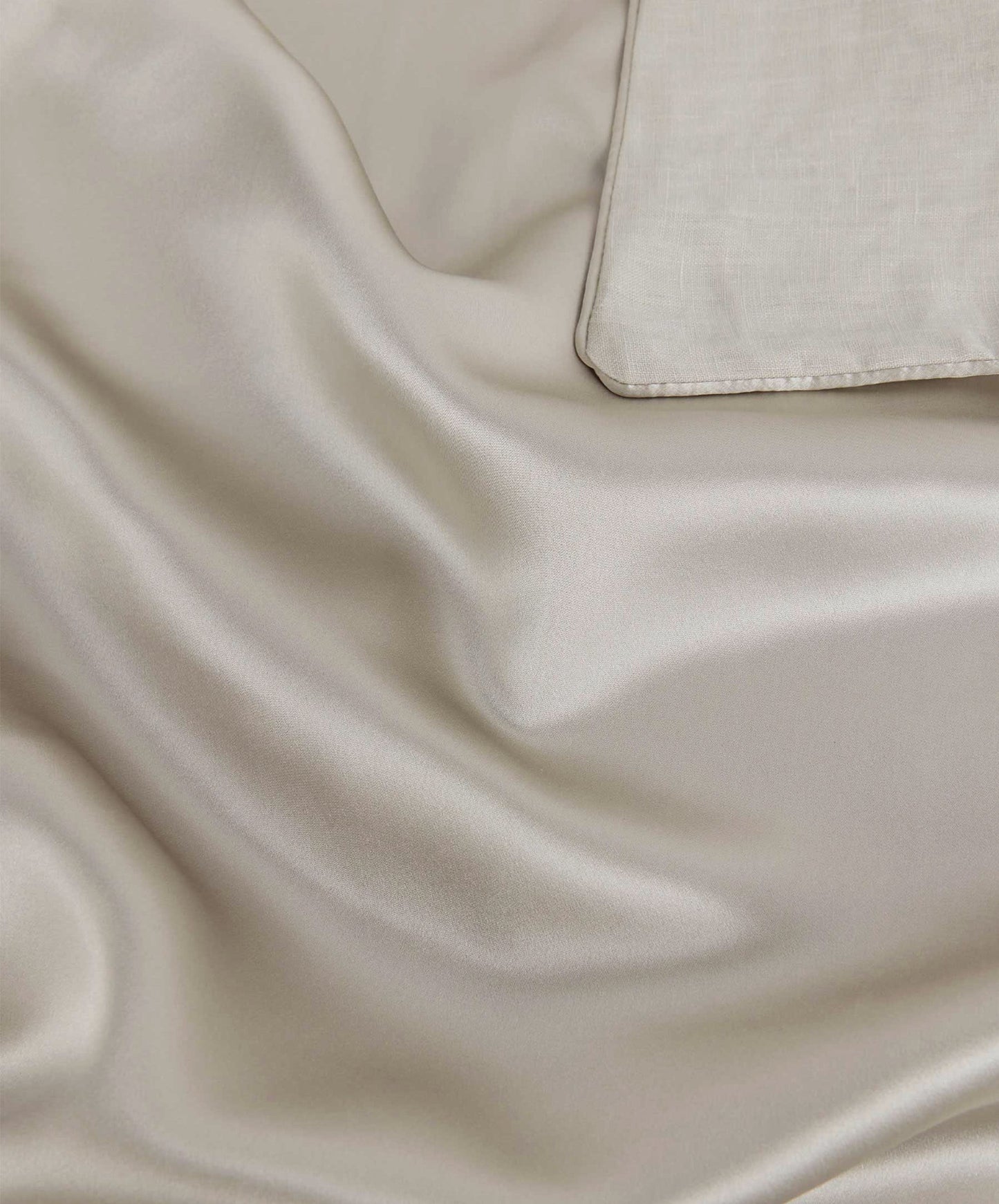 Taie d'oreiller réversible en lin et soie - Fumée