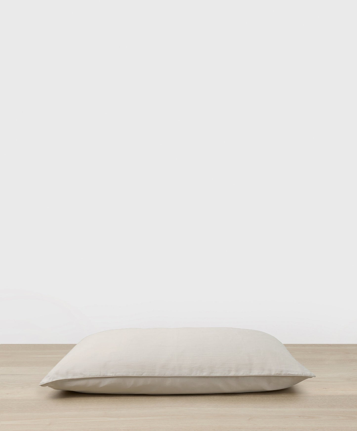 Taie d'oreiller réversible en lin et soie - Fumée