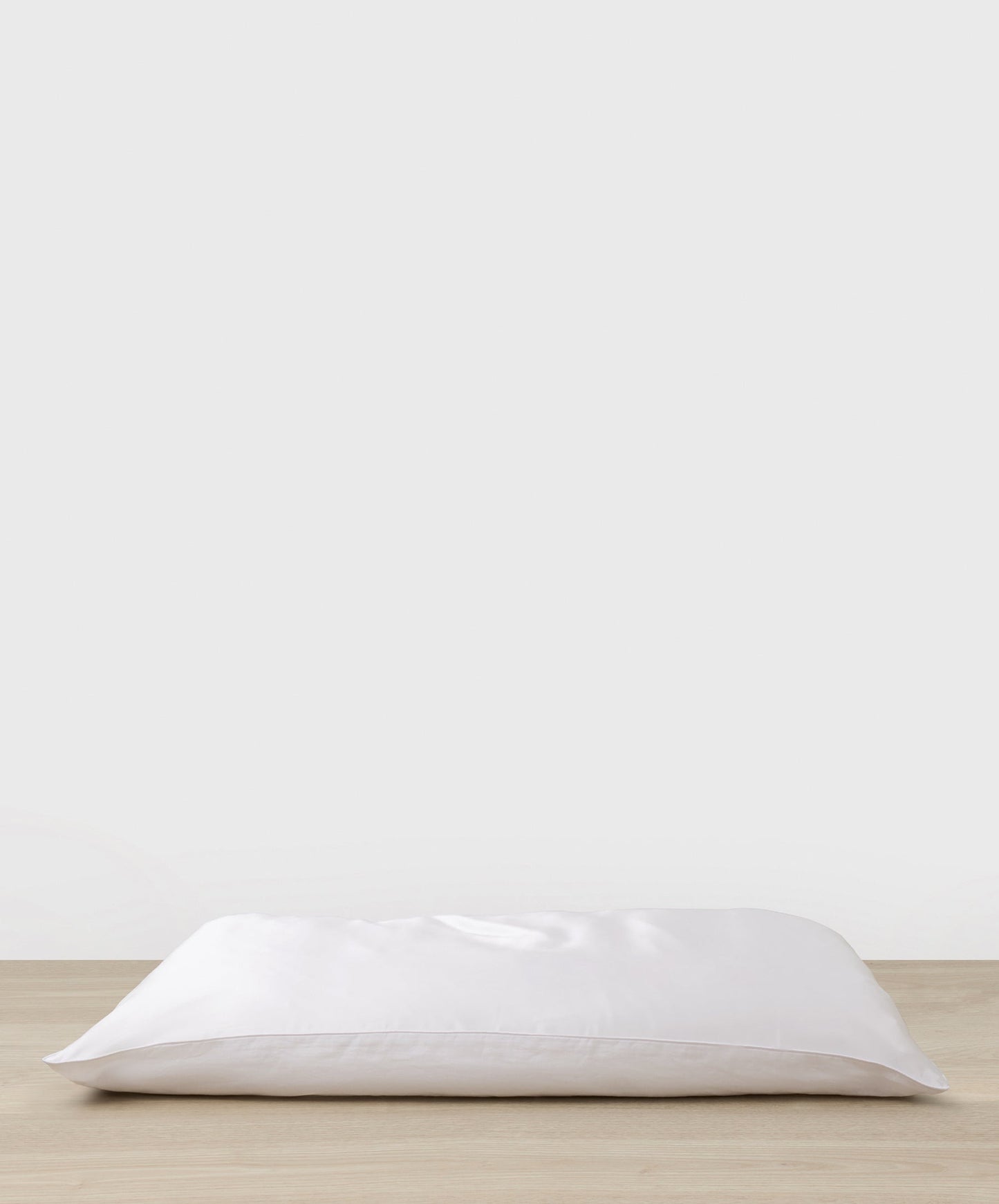 Taie d'oreiller réversible en lin et soie - Blanche