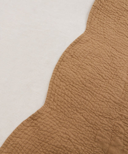 Couverture brodée Willow - Noix de muscade