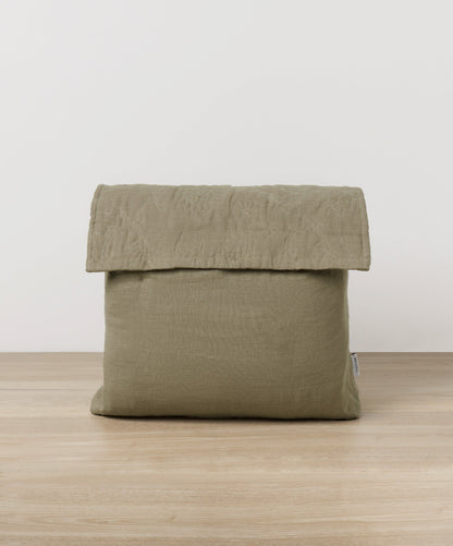 Couverture brodée Willow - Mastic