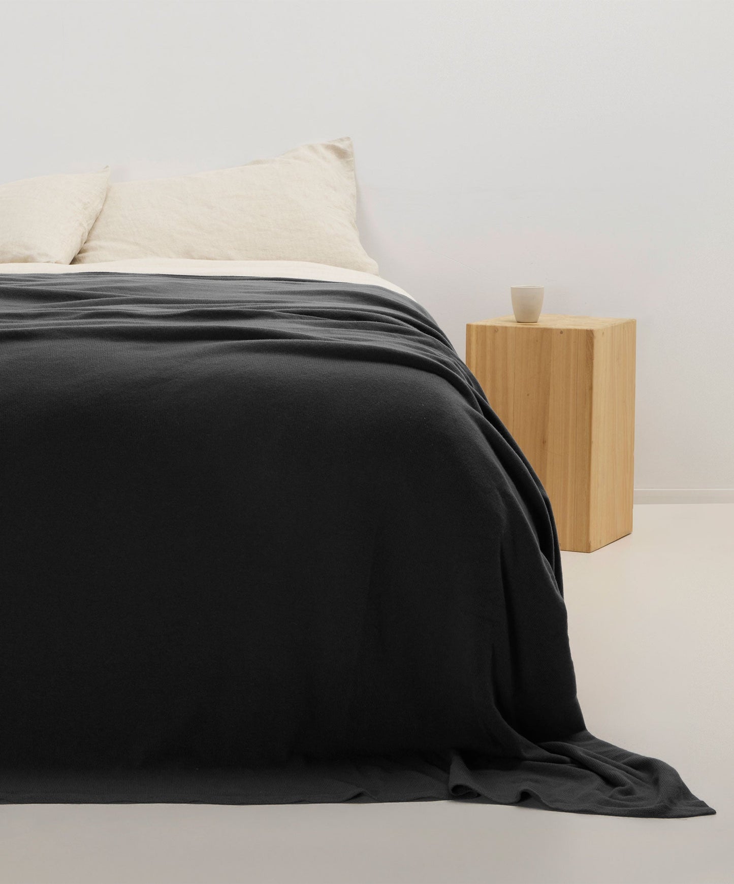 Couverture 100 % laine mérinos de Nouvelle-Zélande - Gris ardoise